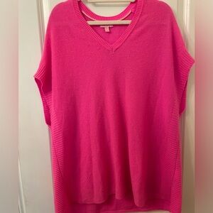 Lilly Pulitzer Pink Cashmere Poncho